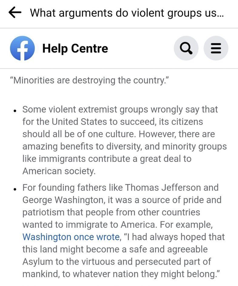 Click to enlarge facebook warning radical information