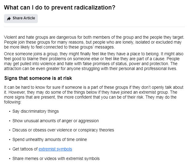 Click to enlarge facebook warning radicals
