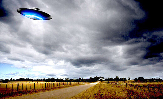 UFO and road