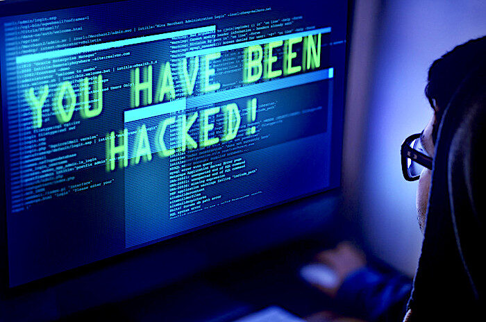 Click to enlarge Hack notice