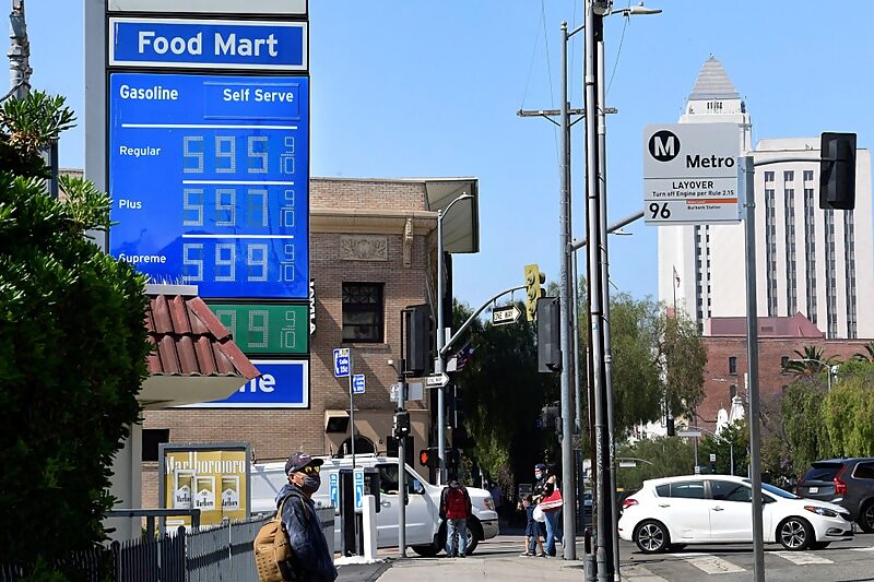 Click to enlarge gasoline gas prices california biden