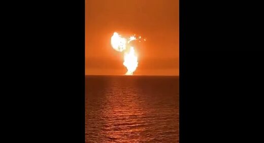 caspian sea fire