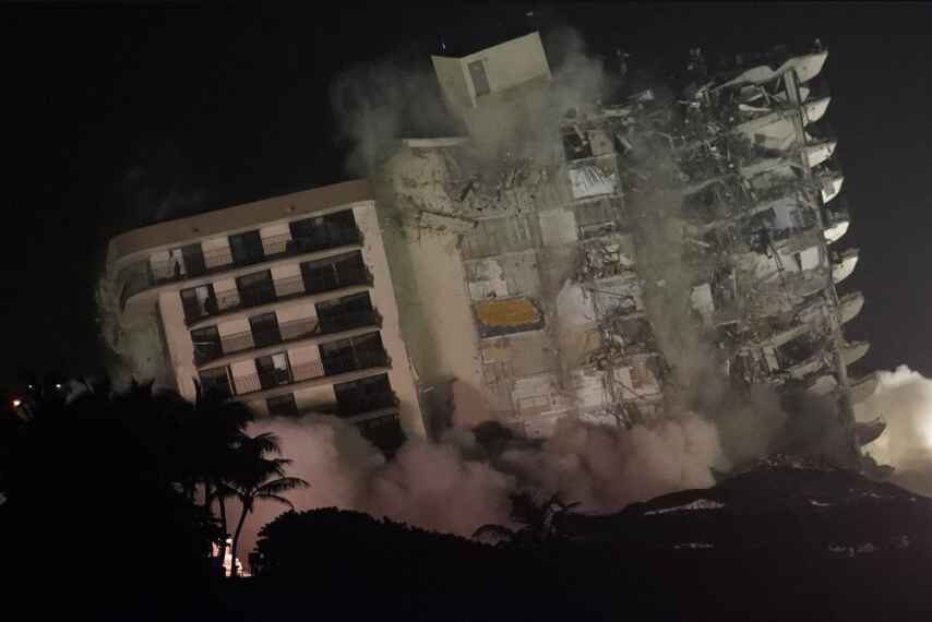 condo collapse explosives