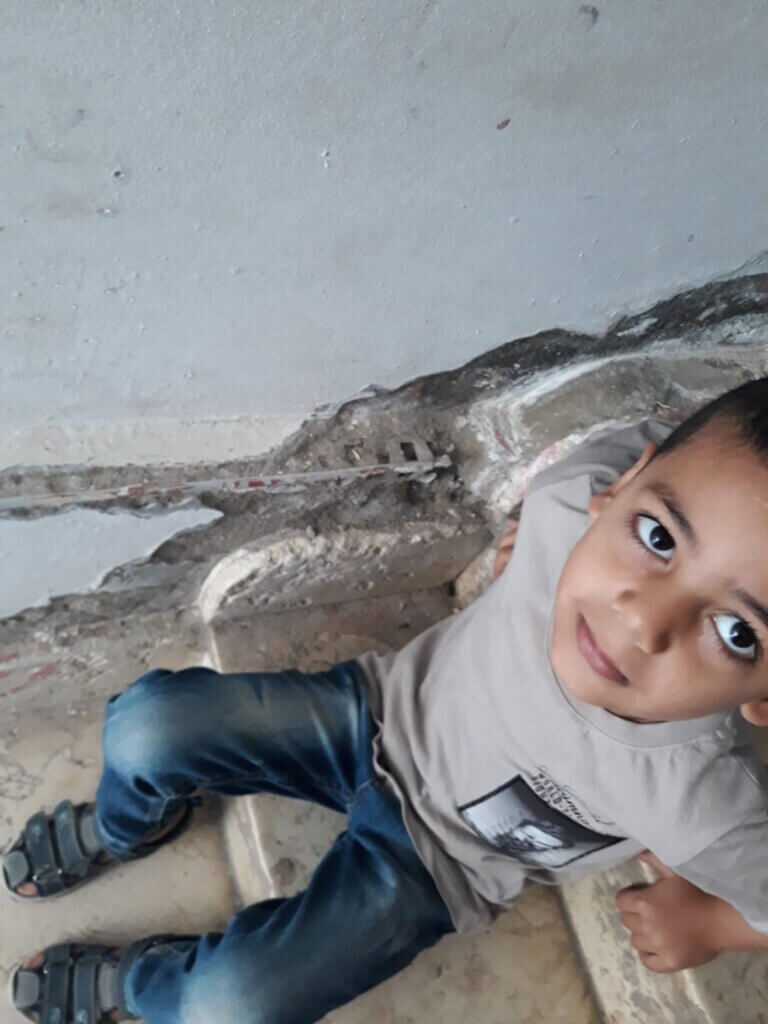 Click to enlarge building damage childrens center jenin