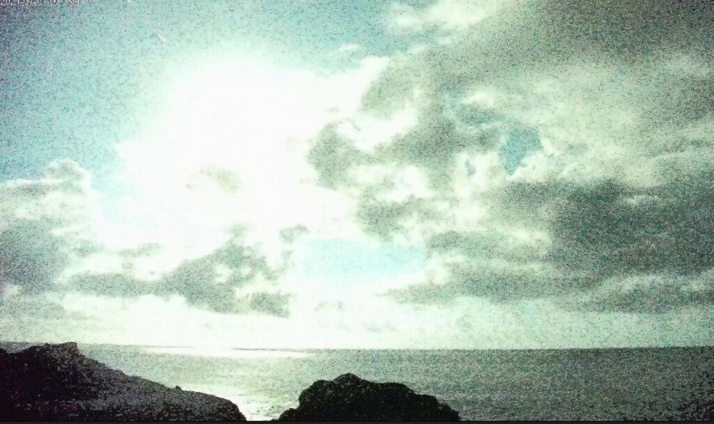 Click to enlarge The last explosion lighting up the sky like the sun.