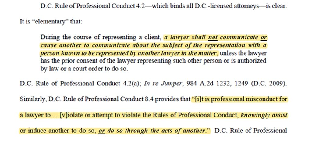 dc law code ethics discovery