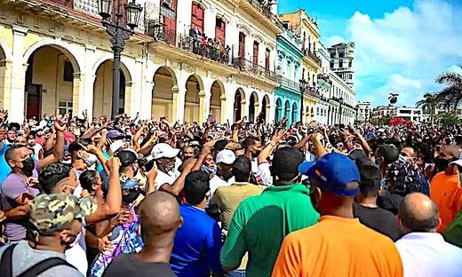Click to enlarge Cuban protest