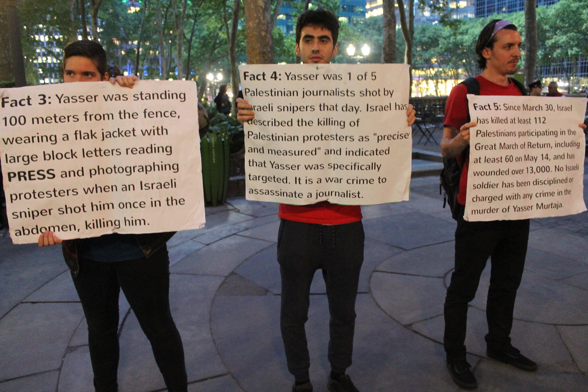 Click to enlarge protest nyc israel kill journalists