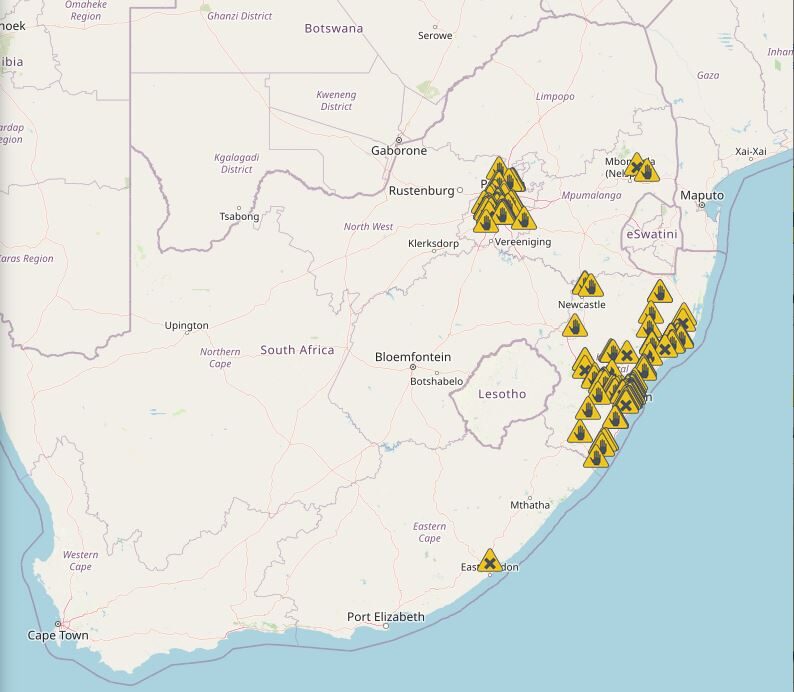 Click to enlarge south africa riots july 14 2021