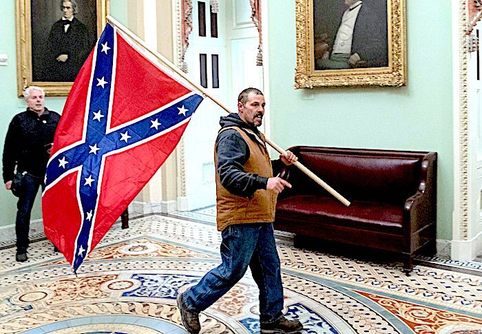 Confederate flag holder
