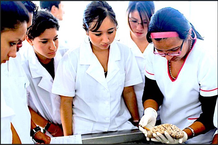 Click to enlarge Med students