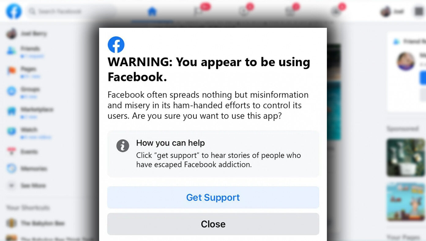 facebook warning