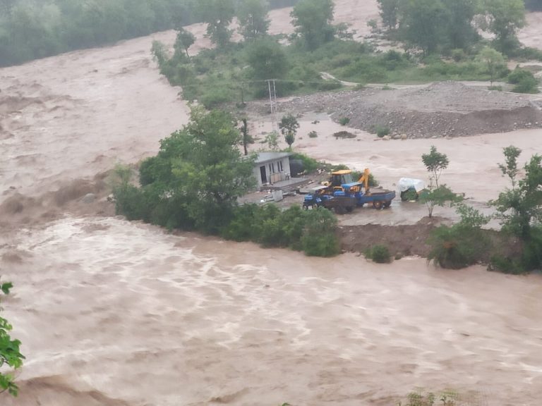 Floods in Himachal Pradesh, India, July 2021.