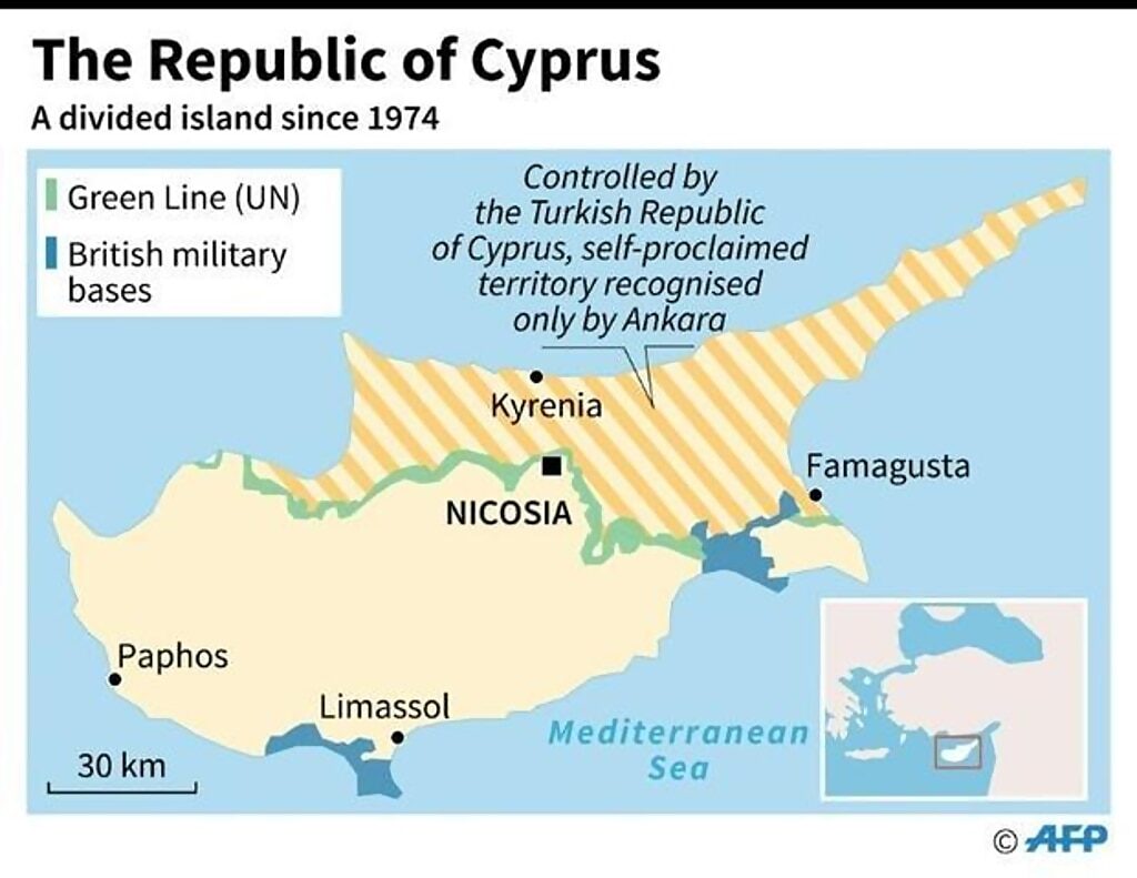 Click to enlarge divided cyprus turkey population