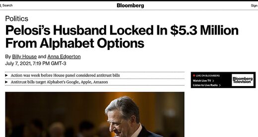 Click to enlarge bloomberg pelosi stock trade headline