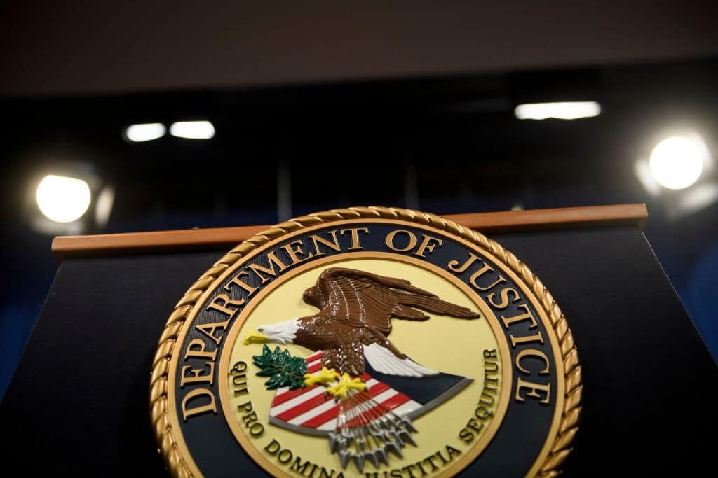 Click to enlarge doj logo lectern