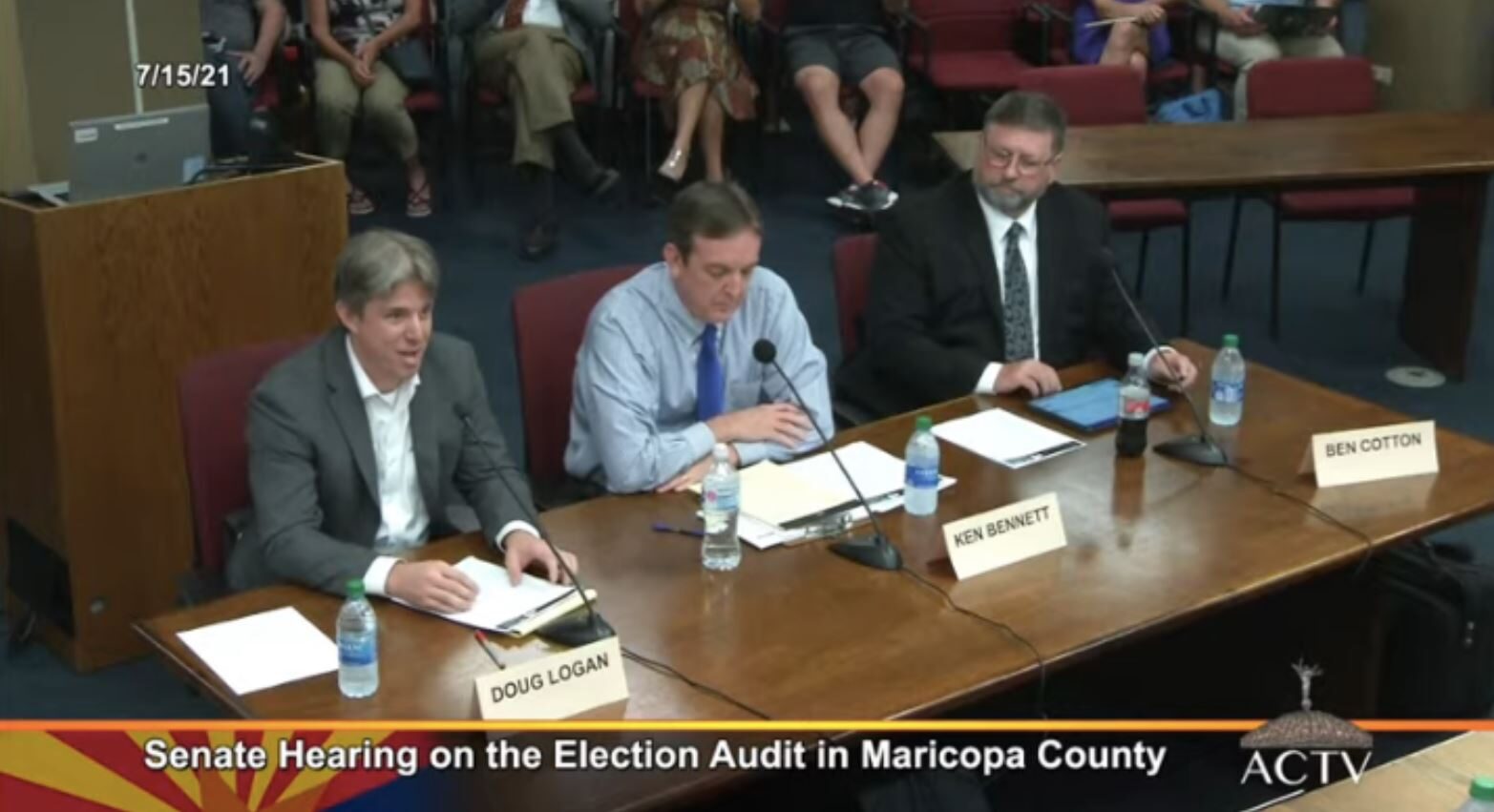 Click to enlarge The Arizona Senate Hearing on the Maricopa County forensic audit