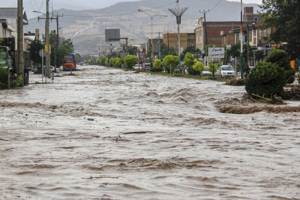 Click to enlarge Torrential rain has triggered flooding in 10