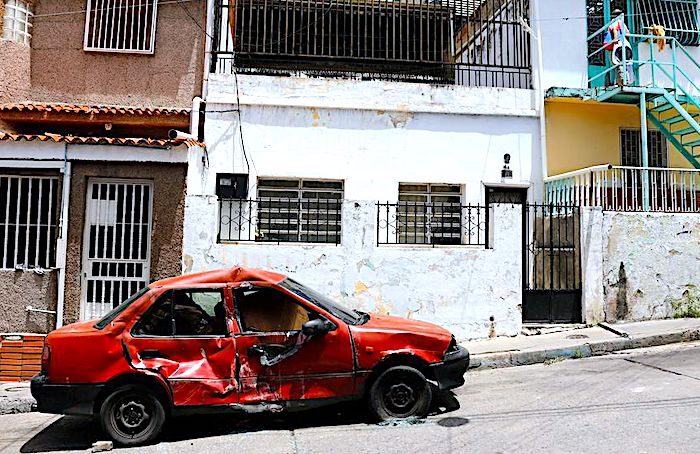 crushed car