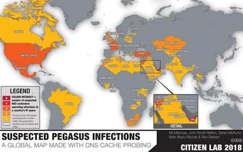 Click to enlarge suspected pegasus infections