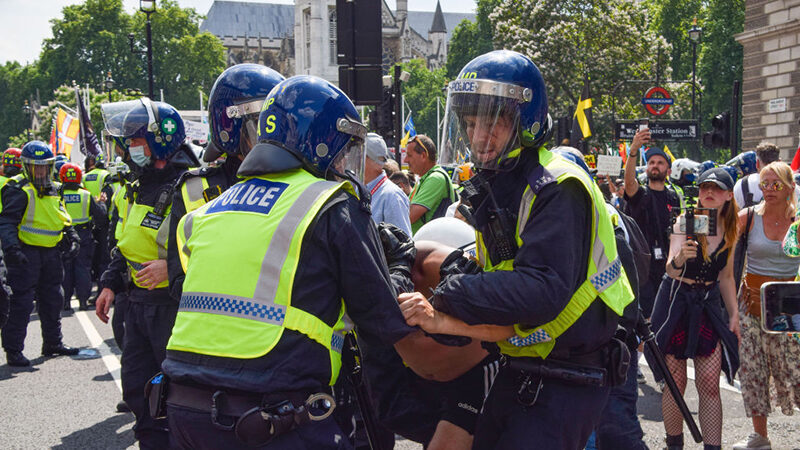 Protesters brutally beaten and arrested by police on UK 