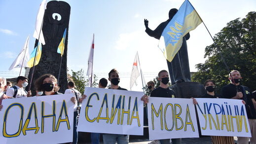 protest russian language ukraine