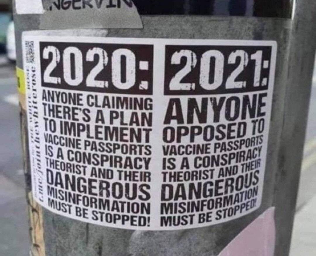 Click to enlarge conspiracy theory covid totalitarianism poster