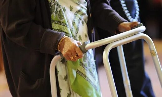 Click to enlarge old person walker