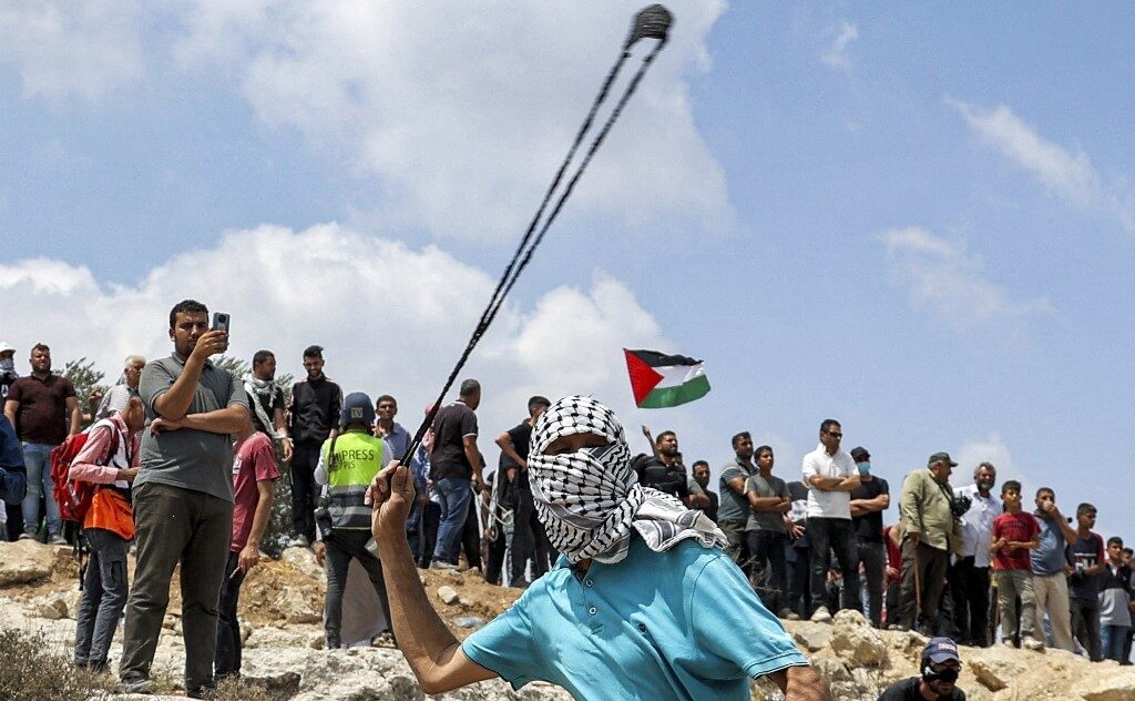 Click to enlarge Palestinian protester