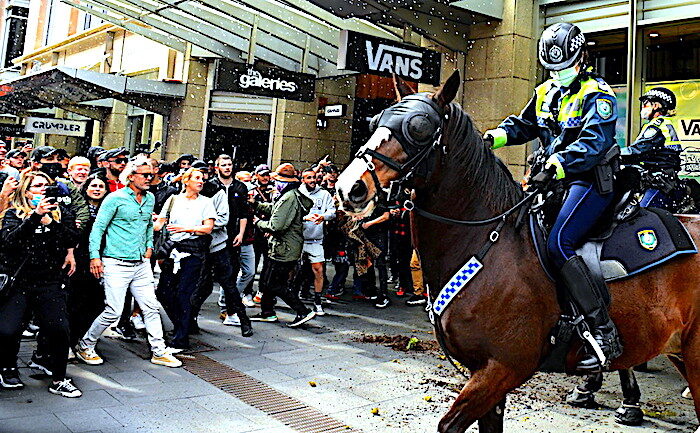 Click to enlarge Aussie protesters