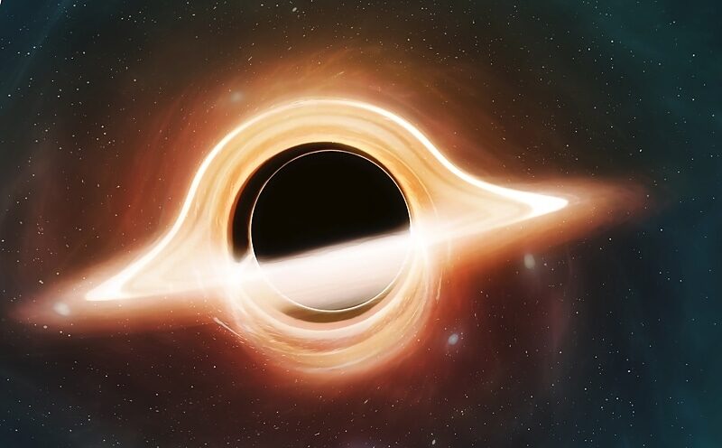 black hole mirror distortion space
