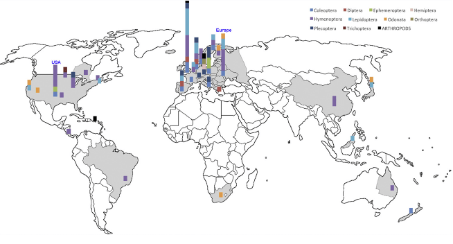 Click to enlarge insect population map