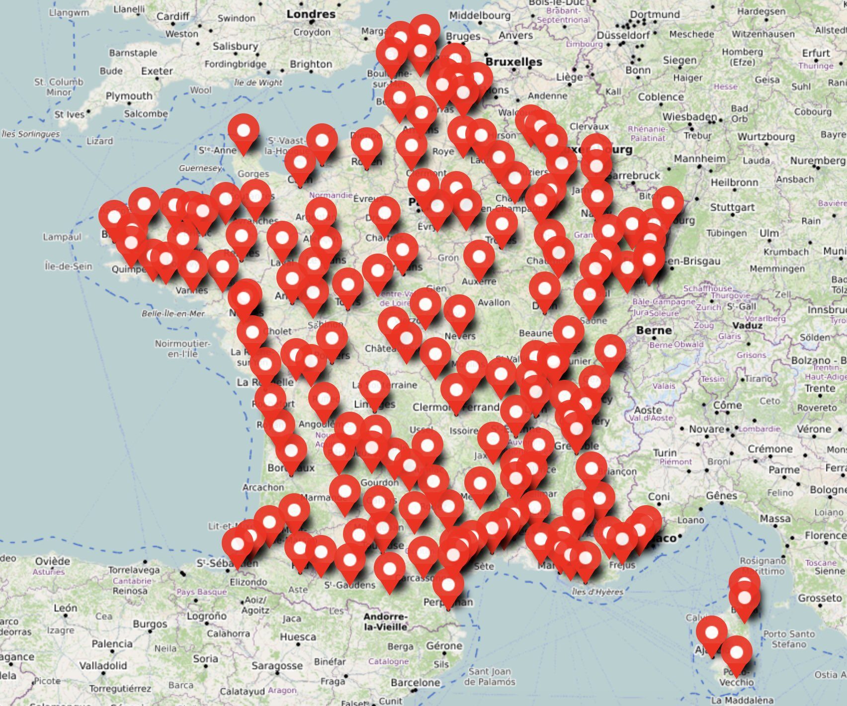 Click to enlarge covid pass protest cities July 24