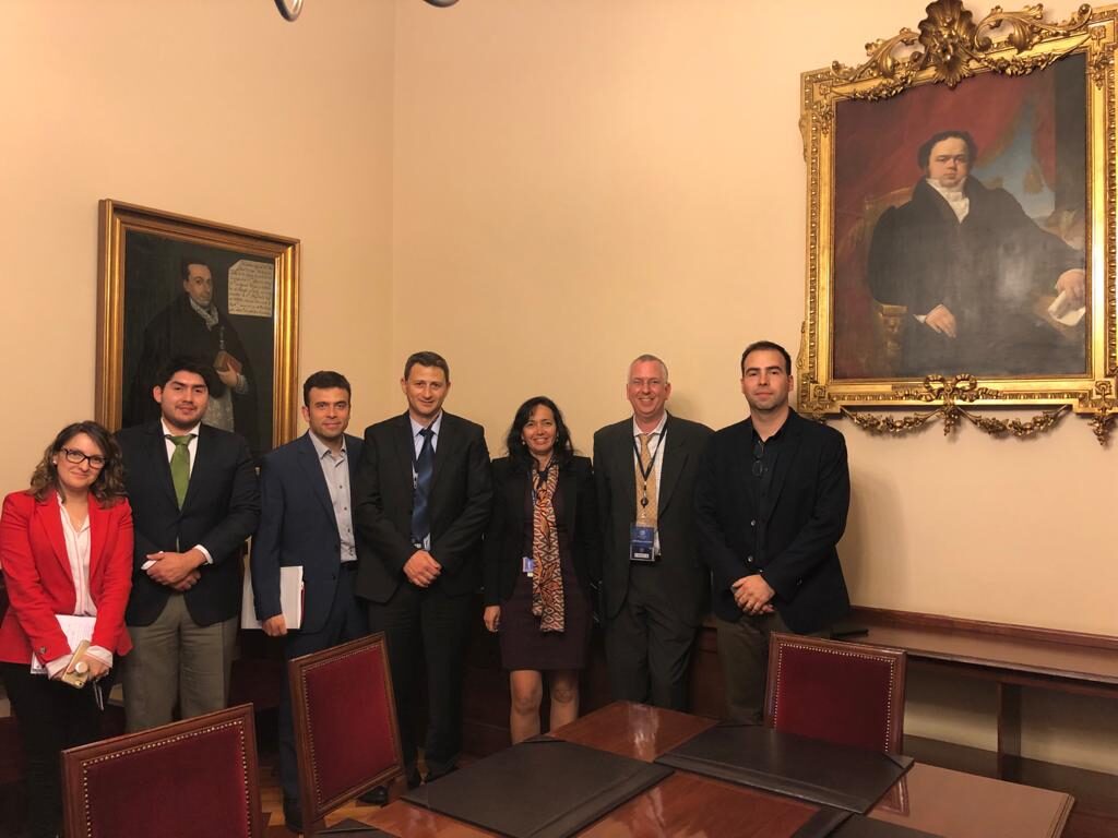 Toka executives are pictured with Chilean officials