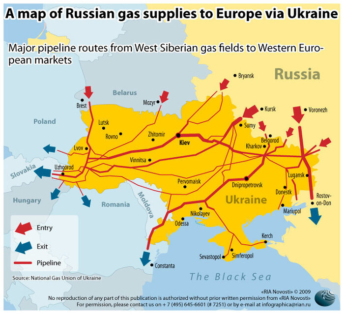 Click to enlarge Ukraine gas lines