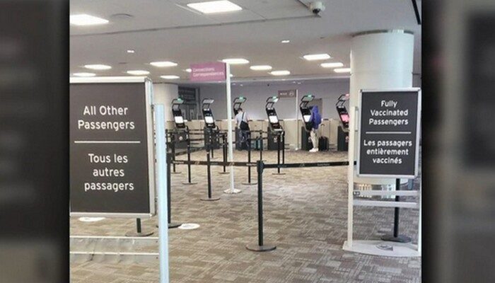 pearson airport vaccination lines separate