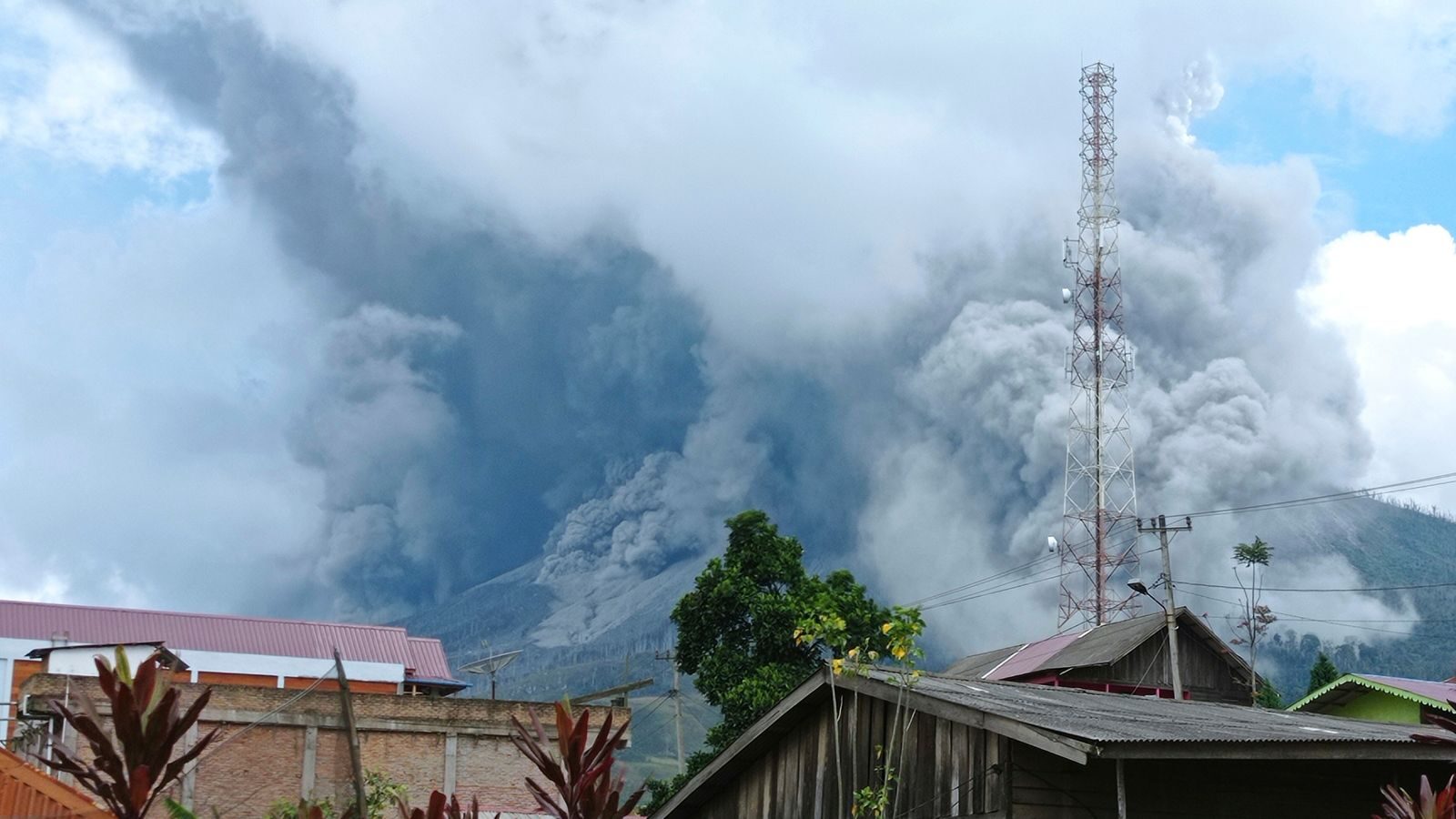 Mount Sinabung is one of more than 120 active volcanoes in Indonesia.