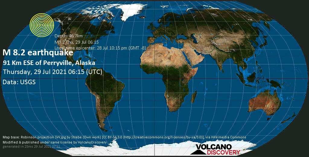 Alaska earthquake map