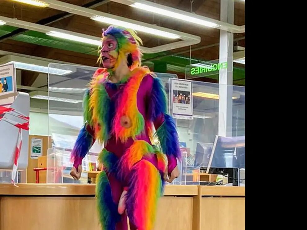 Click to enlarge obscene monkey costume