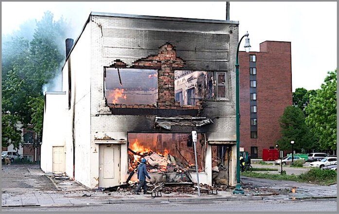 Click to enlarge Burnt Building