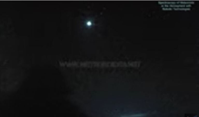 Perseid meteor fireball