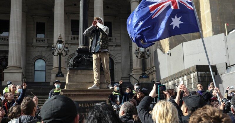 australia lockdown protest