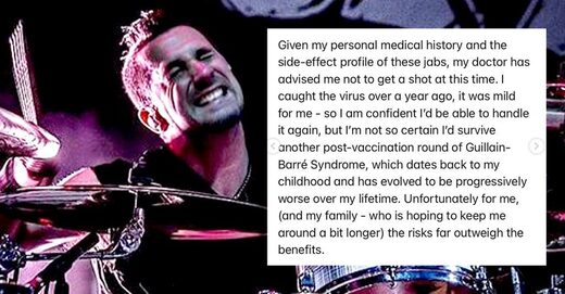 Offspring drummer vaccination
