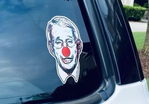 fauci clown bumper sticker