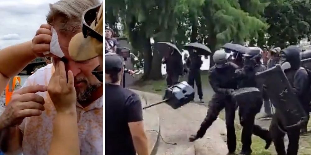antifa portland assault