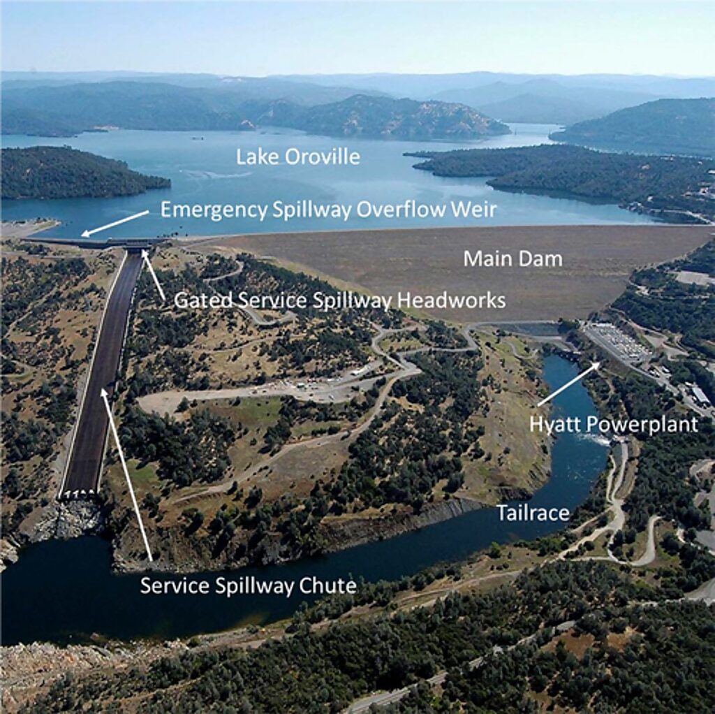 Click to enlarge lake oroville dam