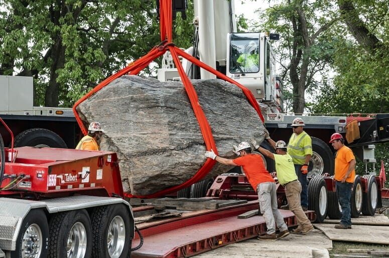 Click to enlarge University of Wisconsin–Madison removes rock