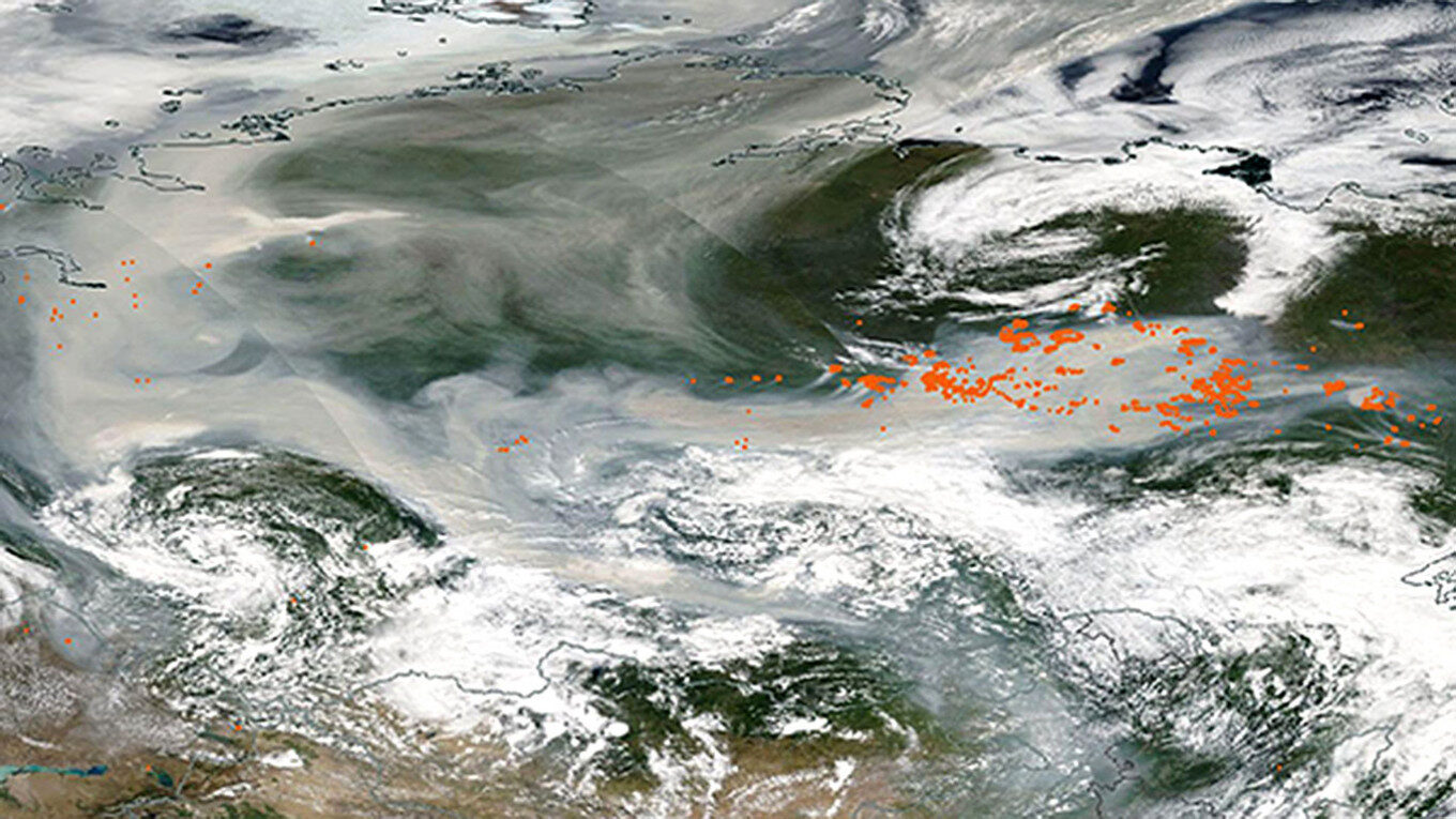 Satellite images captured “only a small part” of the smoke stretching 3,200 kilometers east to west and 4,000 kilometers north to south