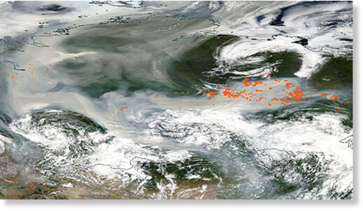 Satellite images captured “only a small part” of the smoke stretching 3,200 kilometers east to west and 4,000 kilometers north to south