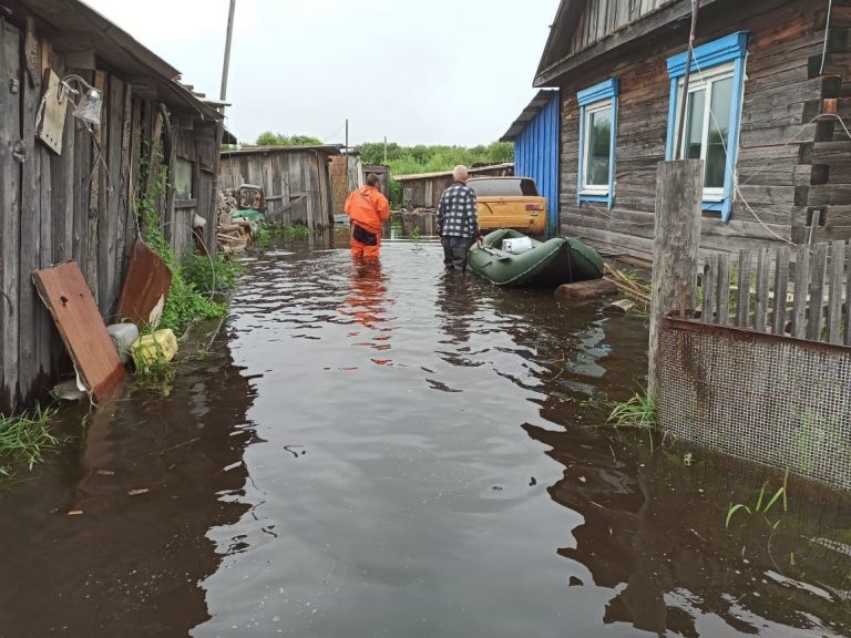 Floods in Amur Oblast, Russia, August 2021.
